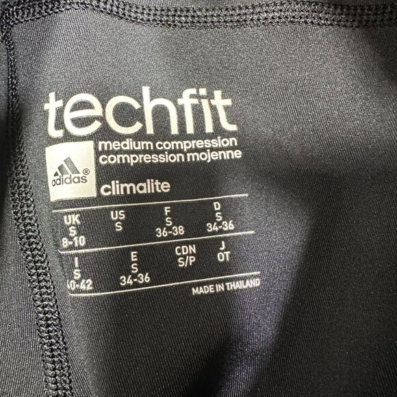 Adidas Techfit Compression Pants Womens Small Climalite Black Stretch Pull On - Picture 4 of 7